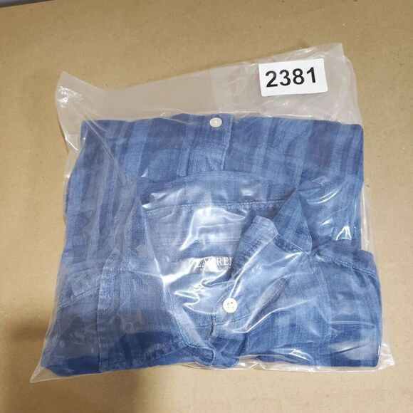 Lauren Ralph Lauren Shirt Womens Small Blue Plaid Regular Fit Collar Button Down - Picture 5 of 5